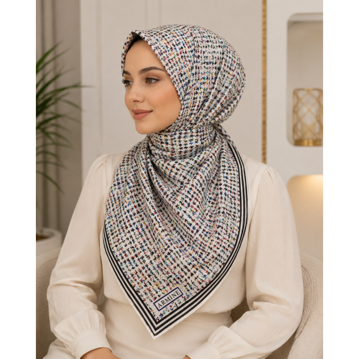 Armine DJ Saf İpek Eşarp 8834DS